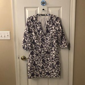 J.Crew Linen/Cotton blend dress. Size 2-purple.